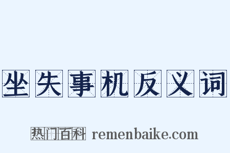坐失事机反义词是什么意思的图片